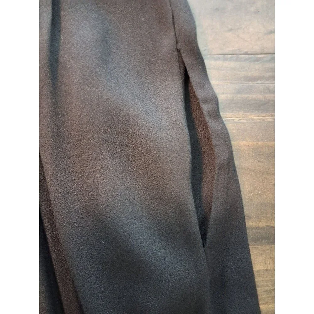 Isabel Marant Étoile Black Long Sleeve Midi‎ Crepe Dress Button V-Neck 36 (US 4)